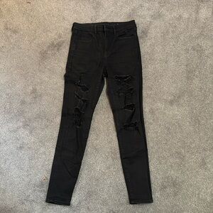 American eagle black curvy hi-rise jegging